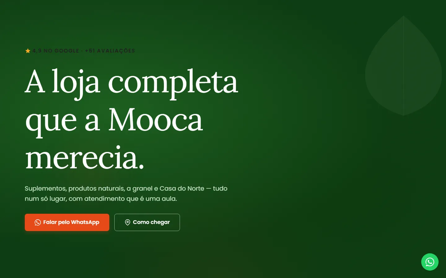 Site profissional para Via Naturale na Mooca, São Paulo — projeto por Infuser